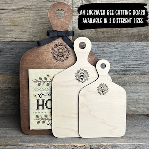 DIY onvoltooide gegraveerde bijensnijplank voor kruissteek- en handwerkafwerkingen