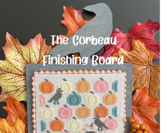 The Corbeau "Crow" Blank Backer Board for Cross Stitch Finishing AND Troublemakers Pattern by PetalPusher - Full Finishing Kit | Set