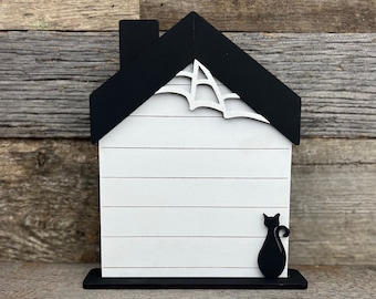 DIY Halloween House Free-Standing Backer Board for Cross Stitch and Needlework Finishes
