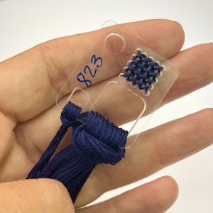 Swatch Babies - - Mini Acrylic Floss Swatches - Floss Drops with Thread Swatch | Floss Drops and Variegated Thread Floss Drops