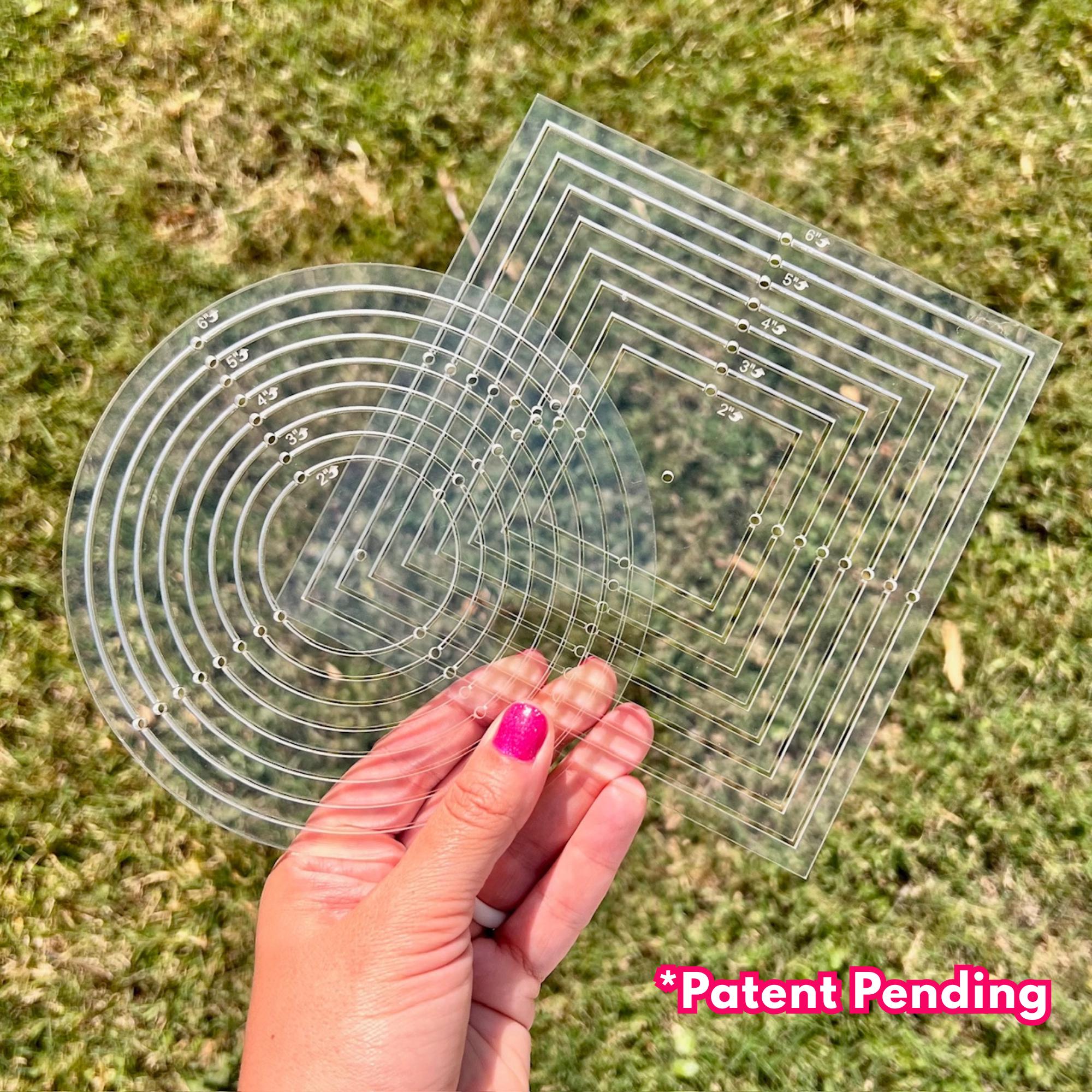 Alignment Stickers Stitch Align: Precision Templates - All in One Acrylic Border Guide and ...