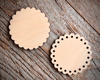 Scalloped Edge Blank Circle Backer Boards for Cross Stitch, Embroidery, and Needlework Finishes