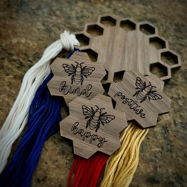 Honeycomb Floss Keeper and Bee Needle Minder Collection for Cross ...