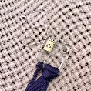 Floss Babies - - Mini Acrylic Floss Swatches - Floss Drops with Thread Swatch | DMC Floss Drops and Variegated Thread Floss Drops