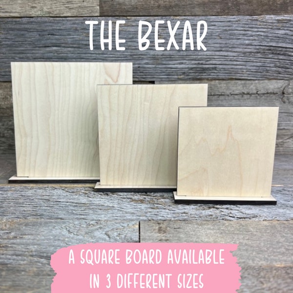 The Bexar Boards - DIY Standing Unfinished Square Backer Board for Cross Stitch, Embroidery, and Needlework Finishes -