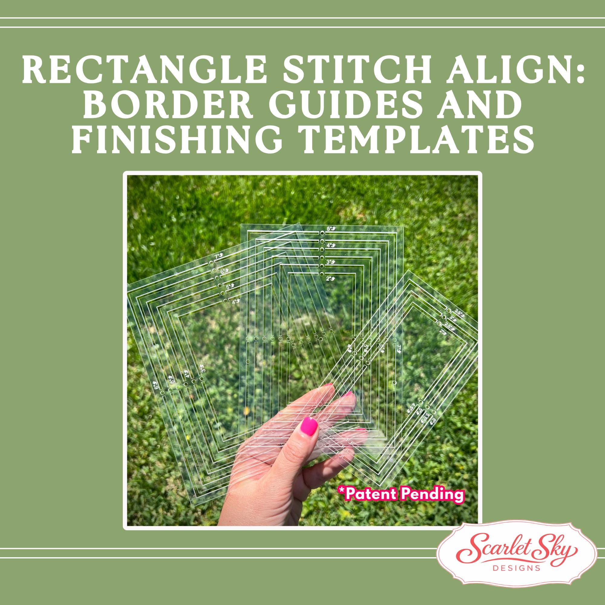 RECTANGLE Stitch Align: Precision Templates - All in One Acrylic Border ...
