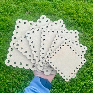 Hearts and Dots SQUARE - Blank Backer Boards for Cross Stitch, Embroidery, and Needlework Finishes