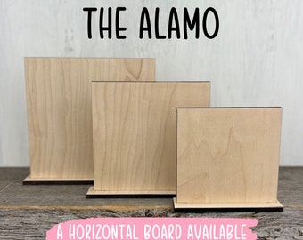 The Alamo - DIY Standing Unfinished Horizontal Backer Board for Cross Stitch, Embroidery, and Needlework Finishes