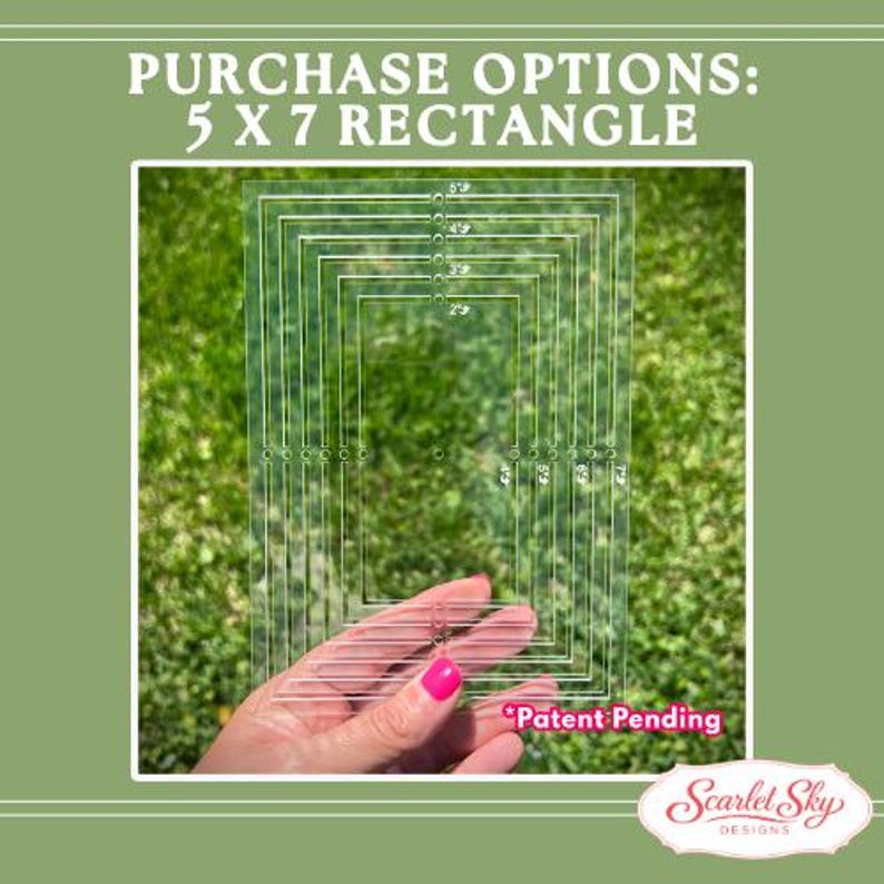 RECTANGLE Stitch Align: Precision Templates - All in One Acrylic Border ...