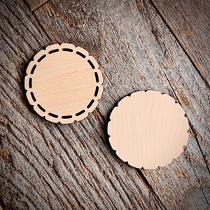 Petal Edge Blank Circle Backer Boards for Cross Stitch, Embroidery, and Needlework Finishes