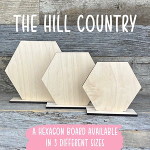The Hill Country: doe-het-zelf staande onafgewerkte zeshoekige steunplaat voor kruissteek- en handwerkafwerkingen