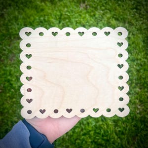 Hearts and Dots WIDE Finishing Board- Blank Backer Boards for Cross Stitch, Embroidery, and Needlework Finishes