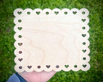Hearts and Dots WIDE Finishing Board- Blank Backer Boards for Cross Stitch, Embroidery, and Needlework Finishes