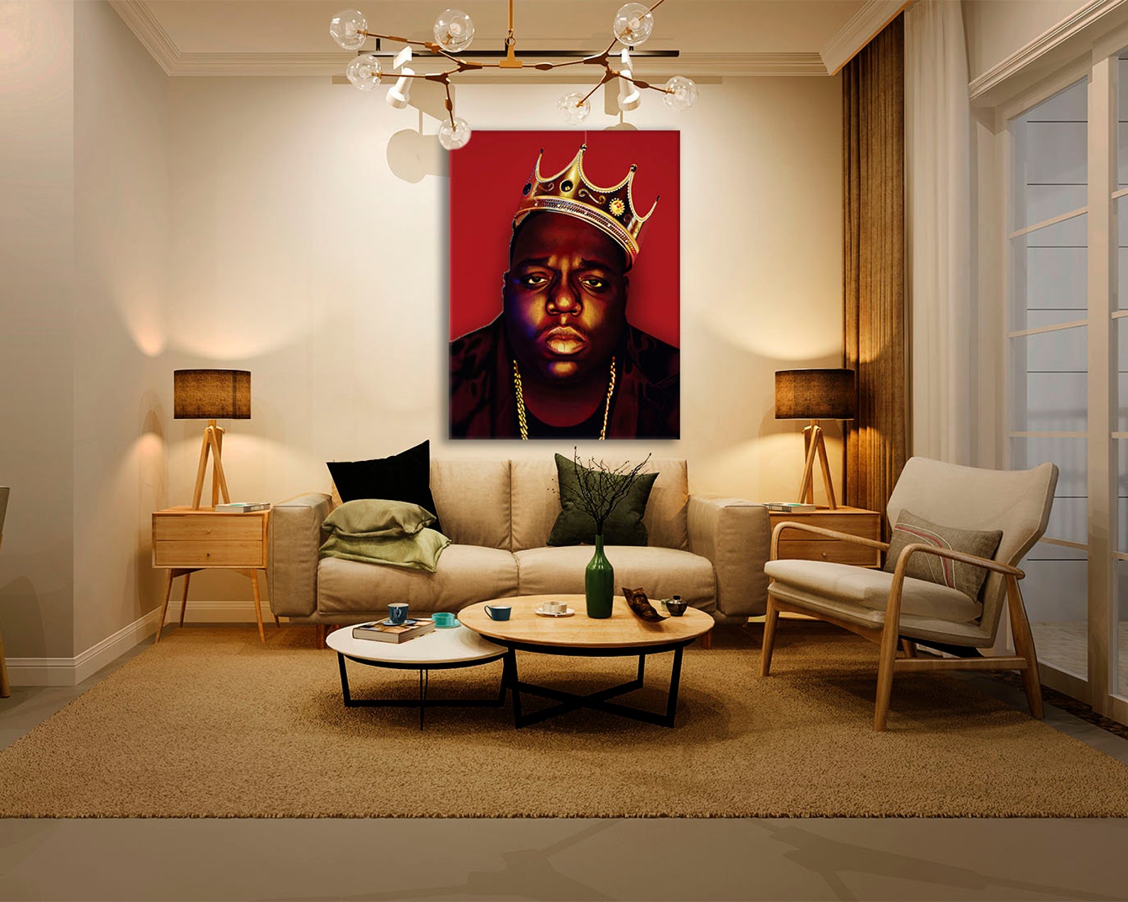 Notorious Big Biggie Smalls Canvas Wall Decor Etsy