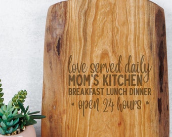 Personalized Wood Engraved Cutting Board | Kitchen Decor Gift for Mother's Day, Birthday, Housewarming