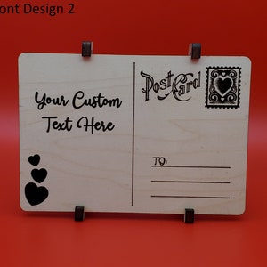 Amor postal / Regalo del día de San Valentín / personalizado personalizado grabado carta de madera / tarjeta / regalo de aniversario / regalo para él / regalo para ella