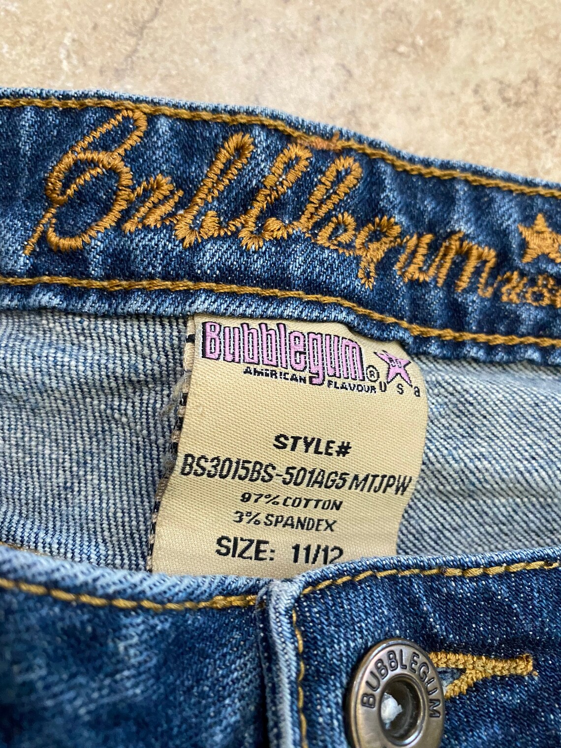 Bubblegum USA Womens Distressed Cropped Cuffed Jeans size Etsy