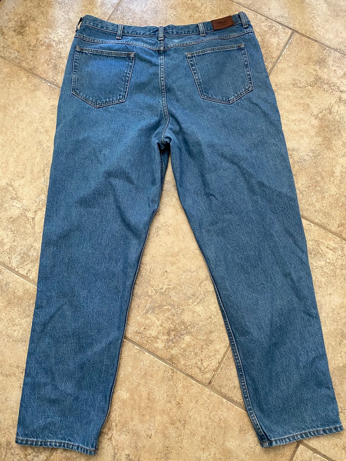 LL Bean Mens 42 X 34 Jeans Natural Fit Medium Wash High Rise | Etsy