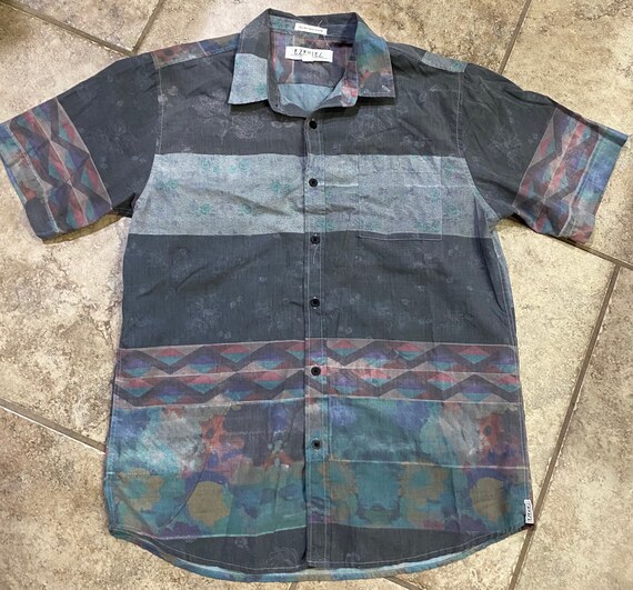 Olive X-Large Ezekiel Mens Stripe Button Up Shirt