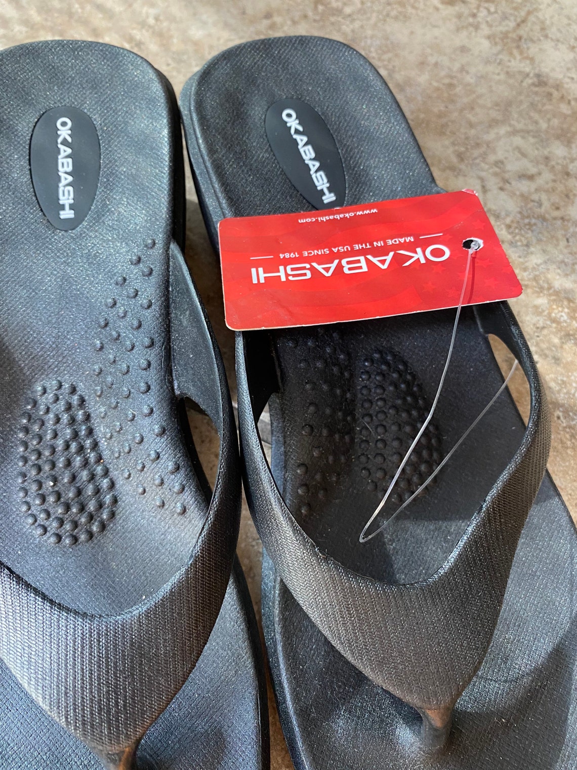 NWT Women's Okabashi Ergonomic Flip Flop Sandals Large Etsy