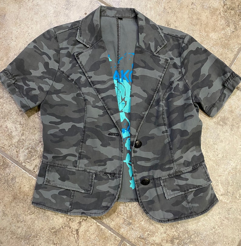 BB Dakota Camoflauge Jacket Button up womens M