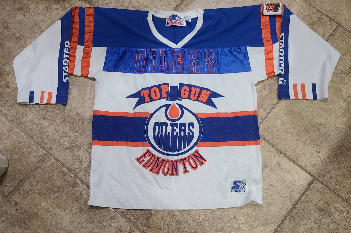 Vintage RARE Edmonton Oilers Top Gun NHL Men's Large L NHL Etsy