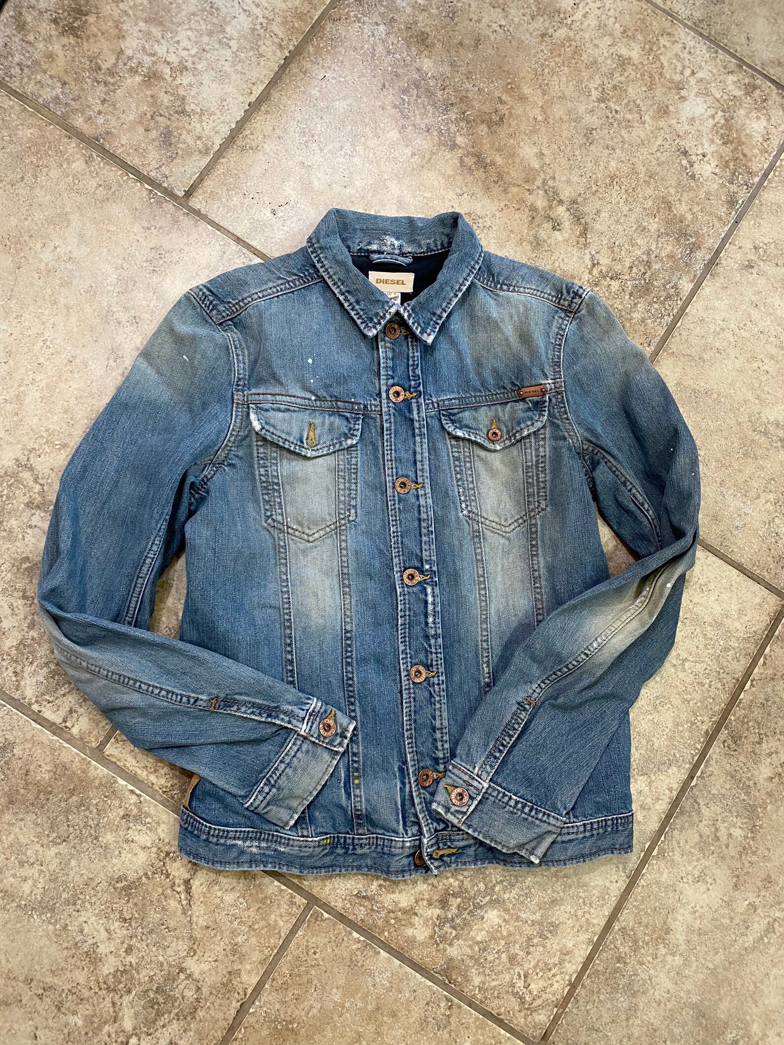 Vintage Diesel Jean Jacket RN93243 CA25594 Sz Medium M Etsy