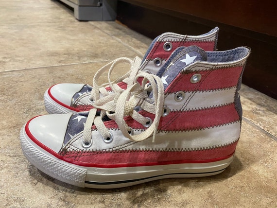 converse usa flag