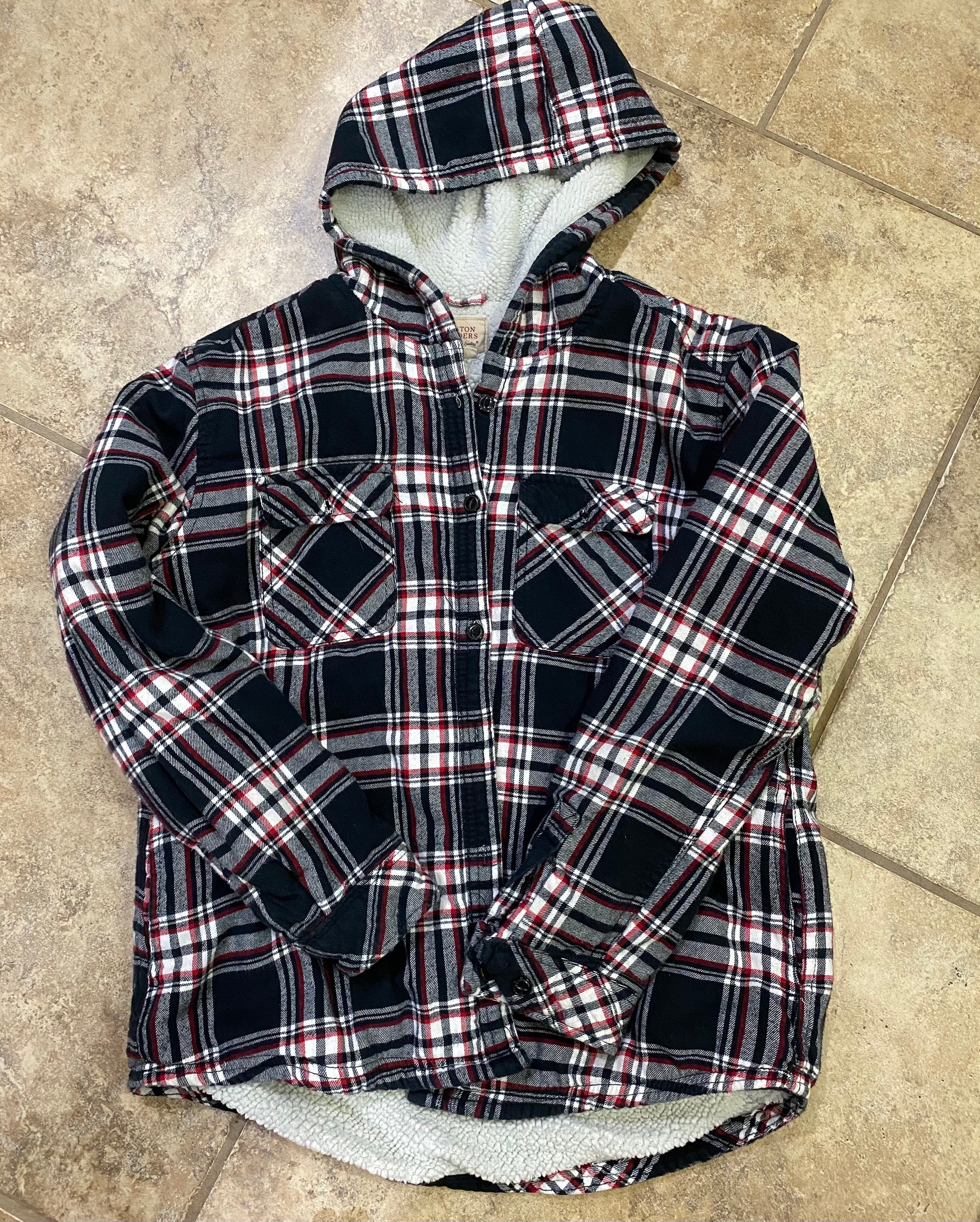 Boston Traders Flannel Jacket Hooded 