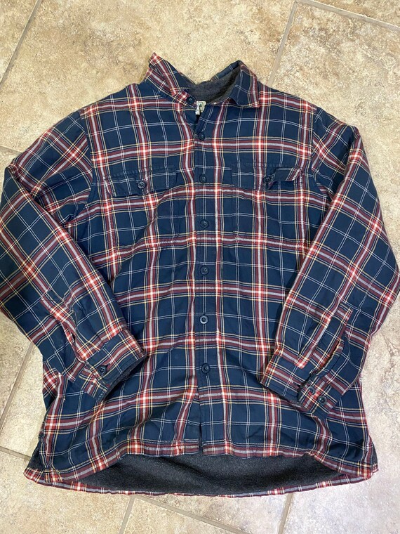 L.L. Bean flannel Plaid lined Button-Up shirt Mens | Etsy