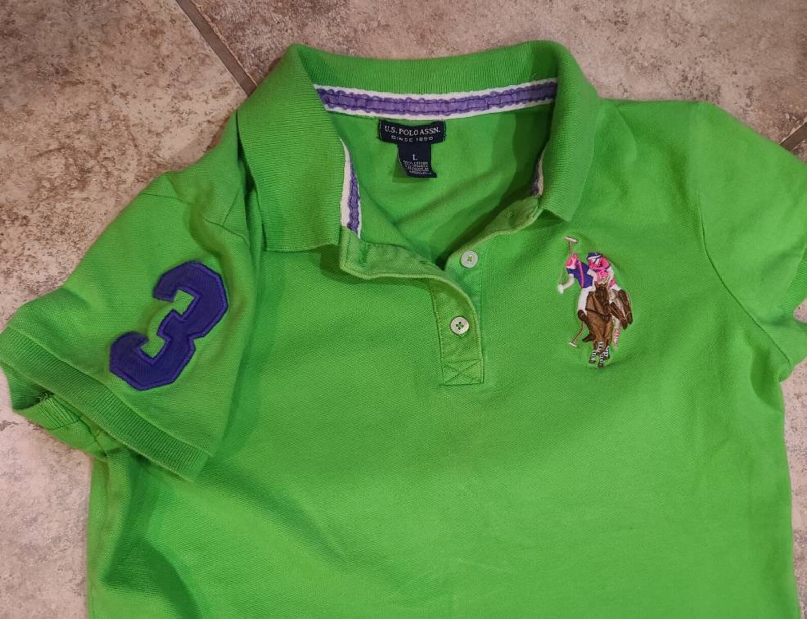 U.S. Polo Assn. Womens Polo Shirt USPA Logo Size Large fits | Etsy