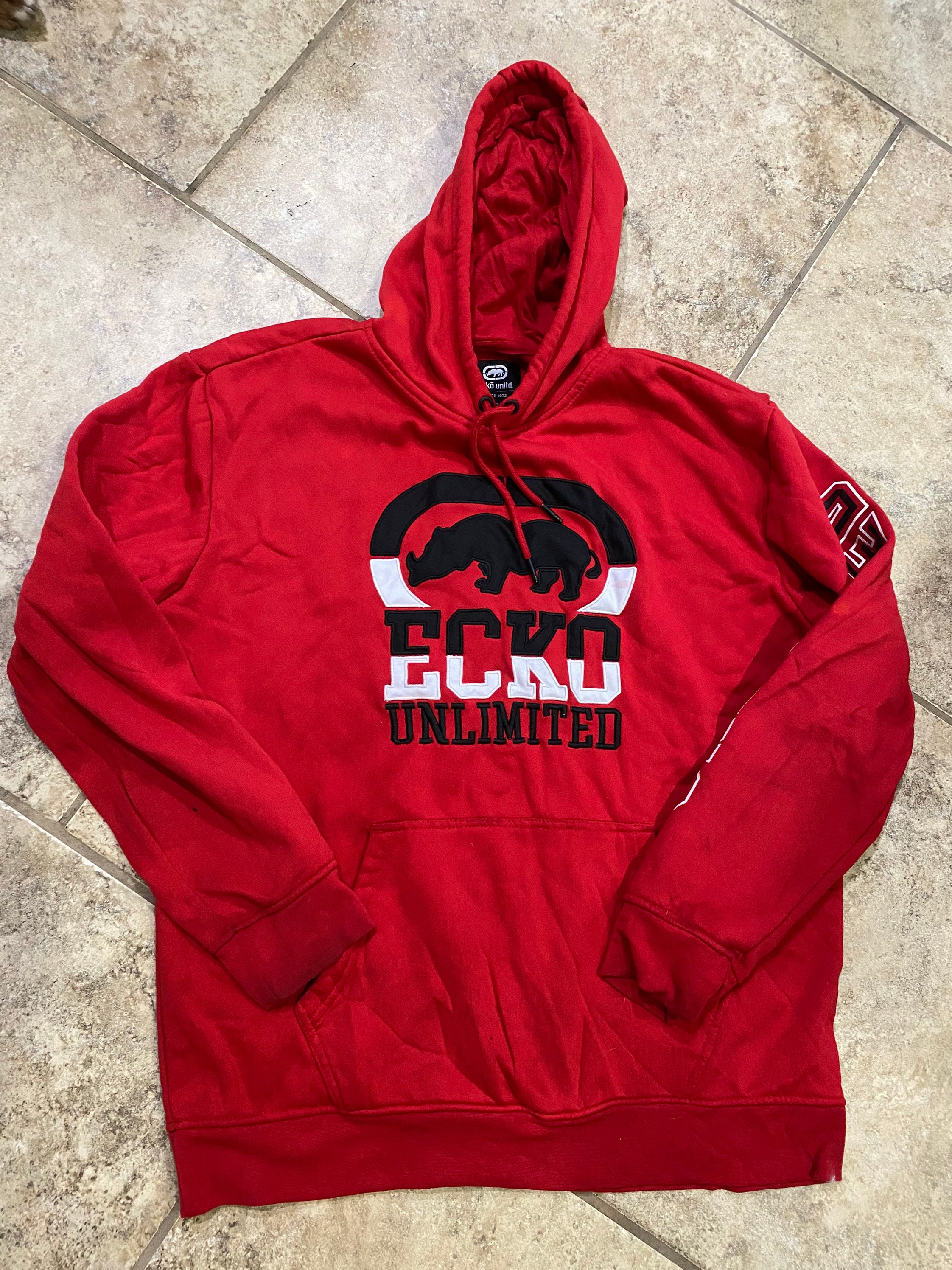 Mens Ecko Unltd Hip Hop Zip Hoodie Cotton Print Graffiti Etsy