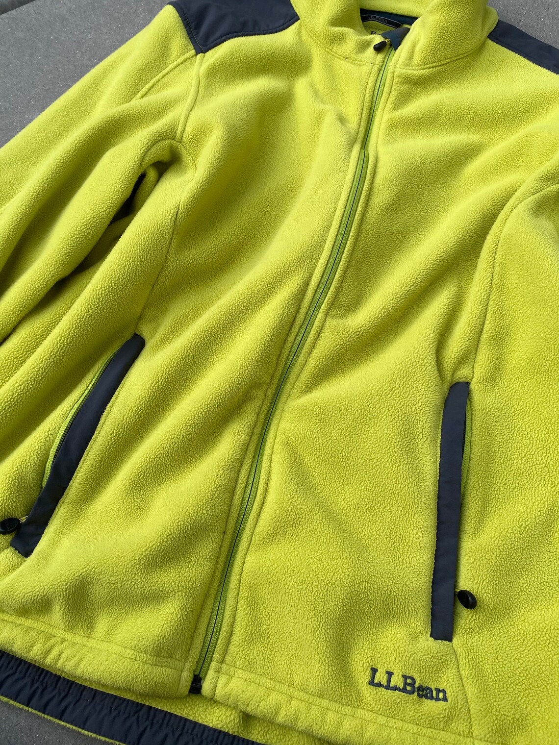 LL Bean fleece Jacket Polartec wind pro Mens XL hiking ski Etsy