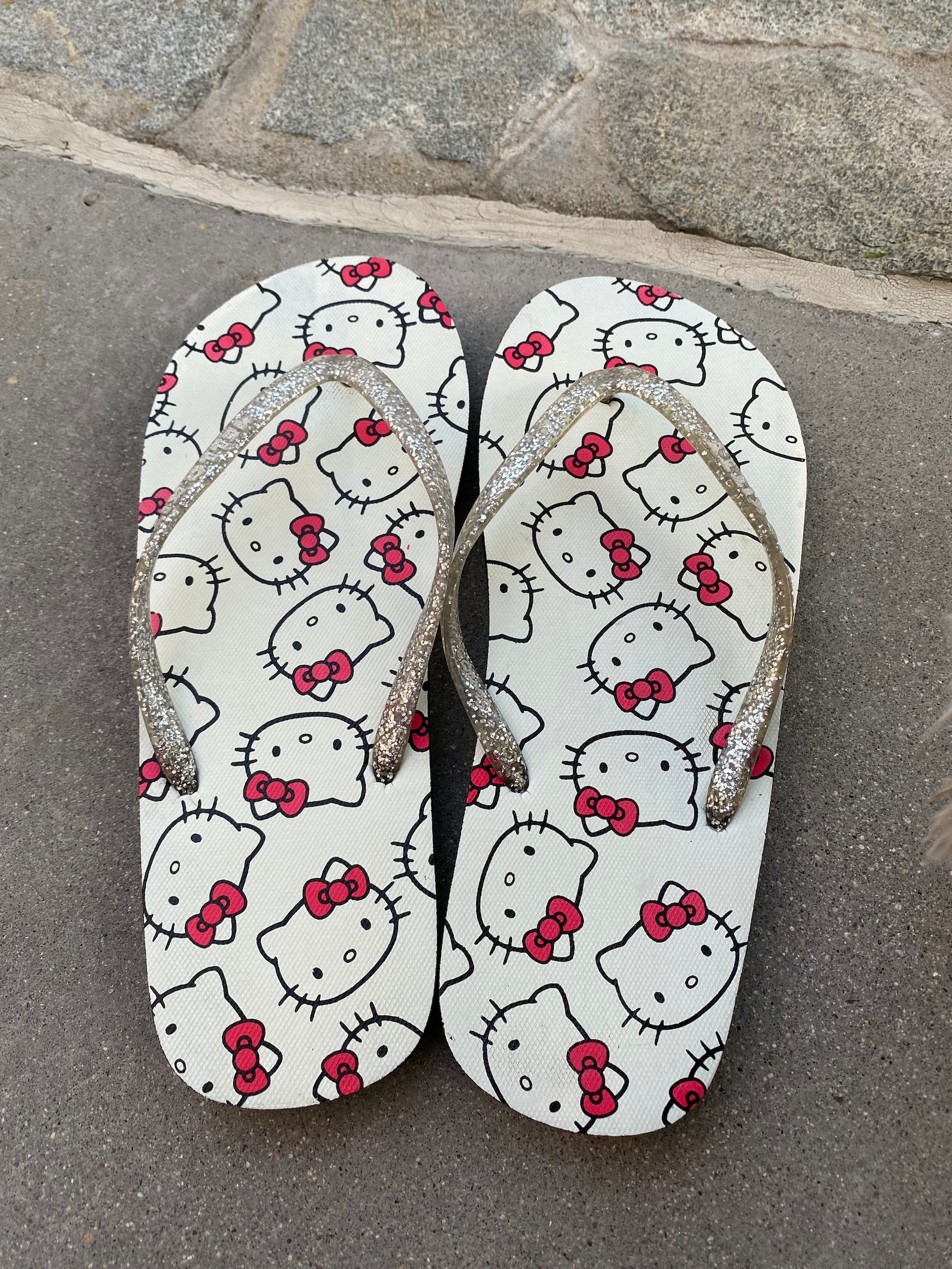 Official Sanrio Hello Kitty Womens Sandals Flip Flops Etsy