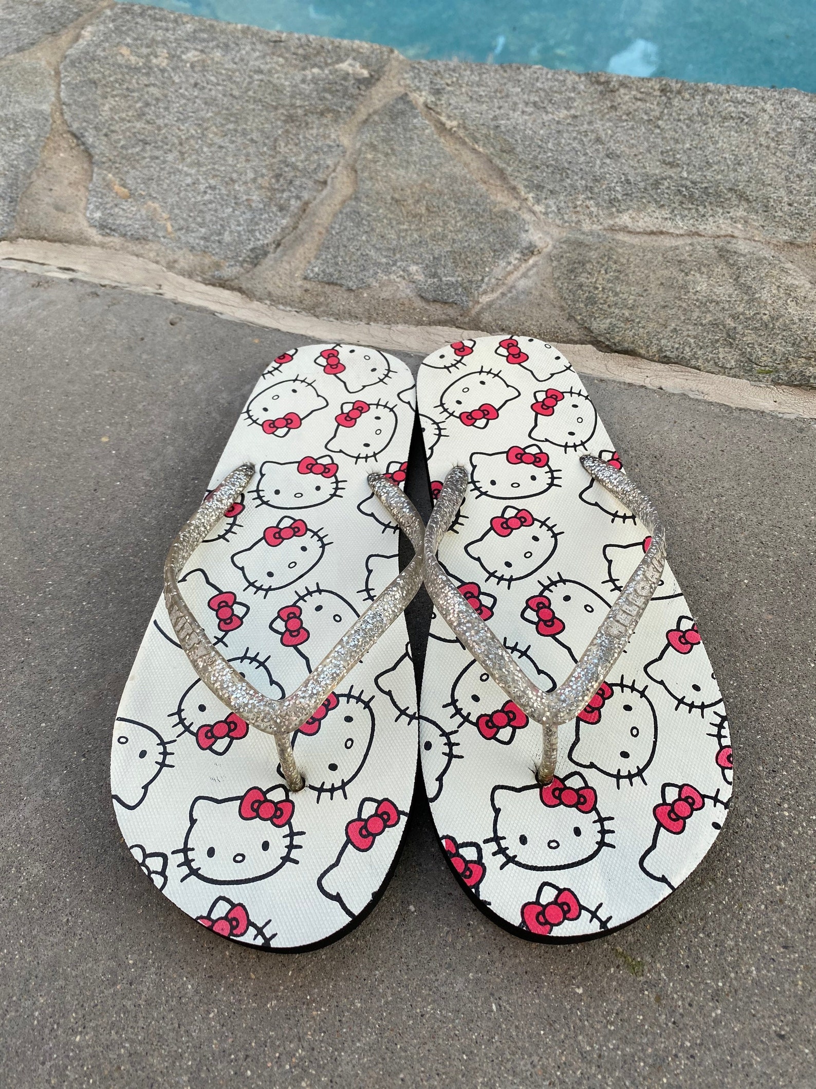 Official Sanrio Hello Kitty Womens Sandals Flip Flops | Etsy