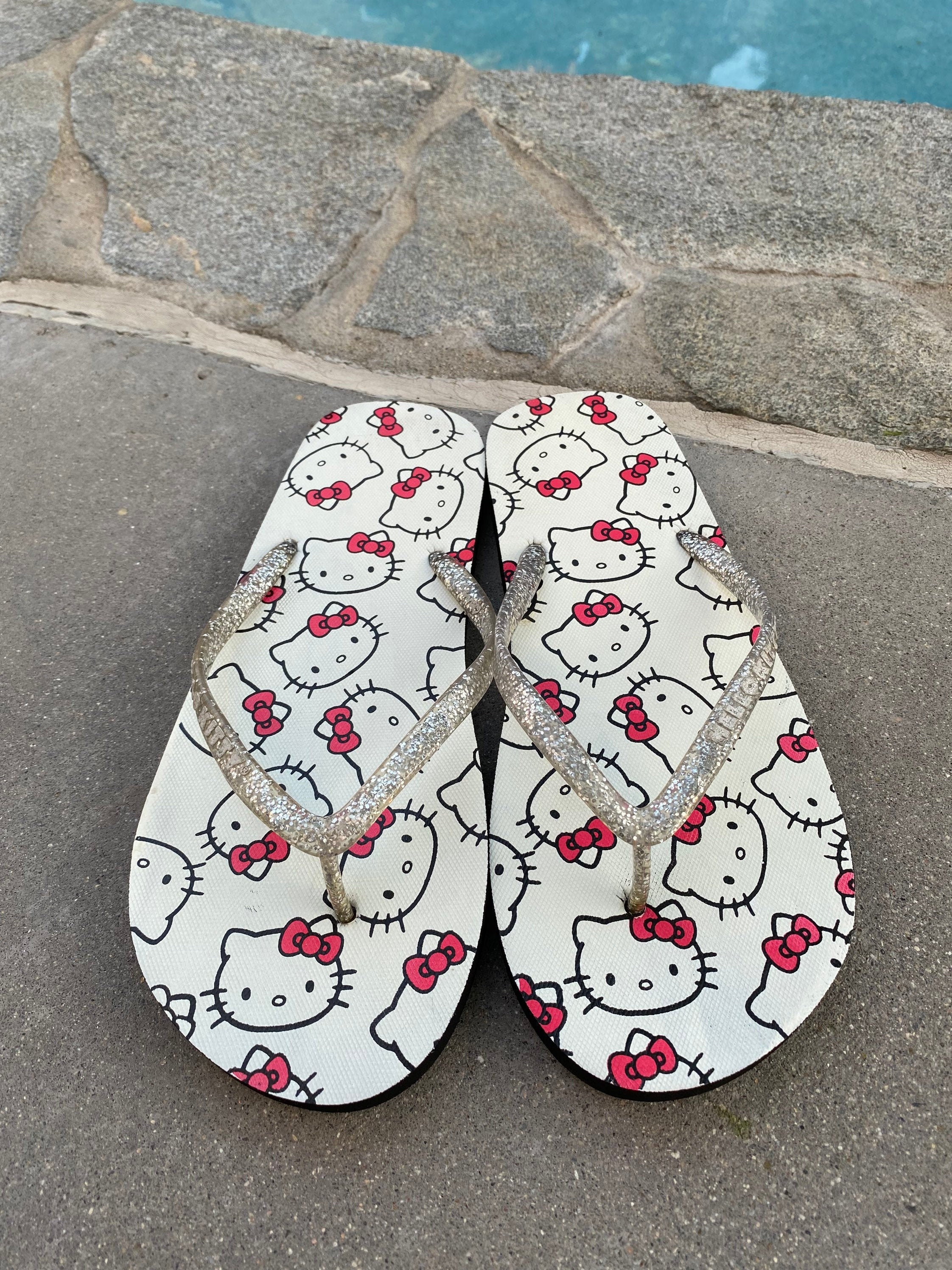 Official Sanrio Hello Kitty Womens Sandals Flip Flops Etsy
