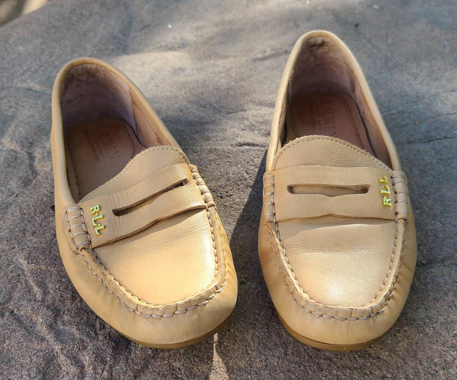 Lauren Ralph Lauren Belen Leather Loafers Women Size 6B | Etsy