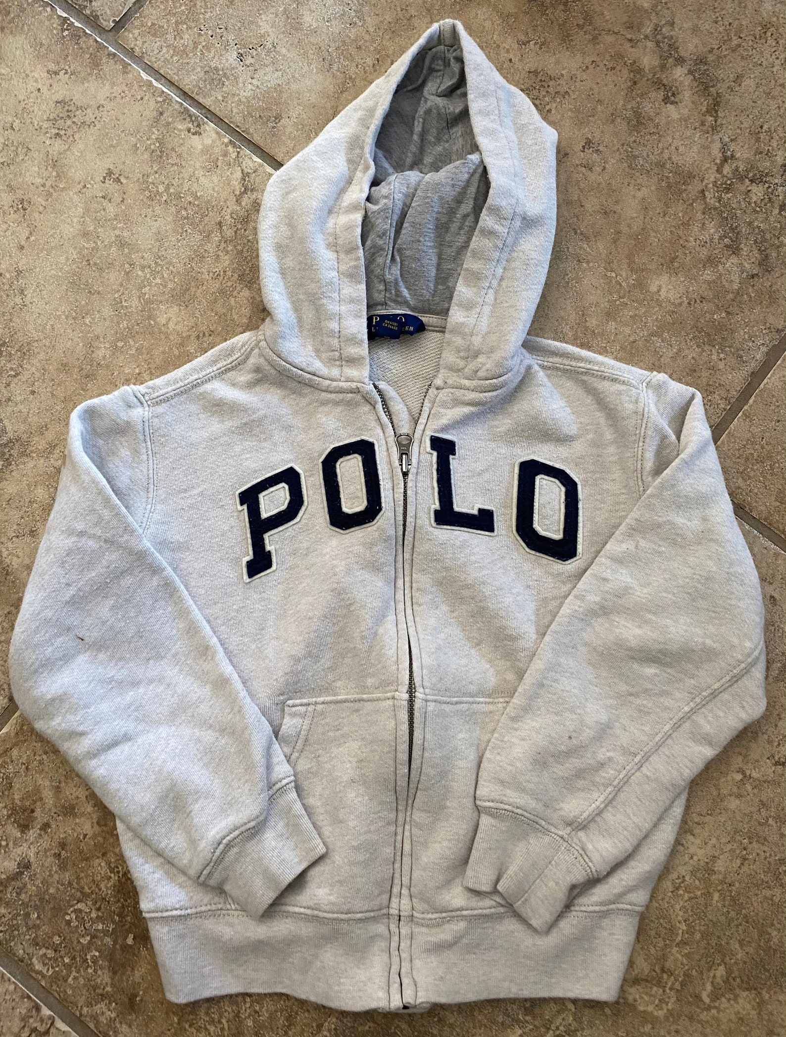 Youth Polo Ralph Lauren Gray Hoodie Jacket Kids SZ 6 | Etsy