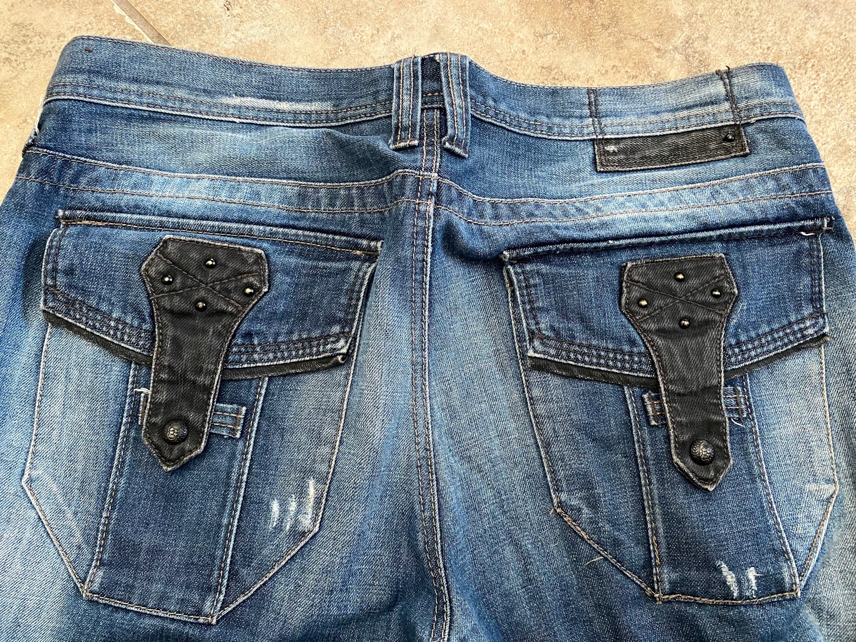 Men's button fly bootcut jeans Clearance