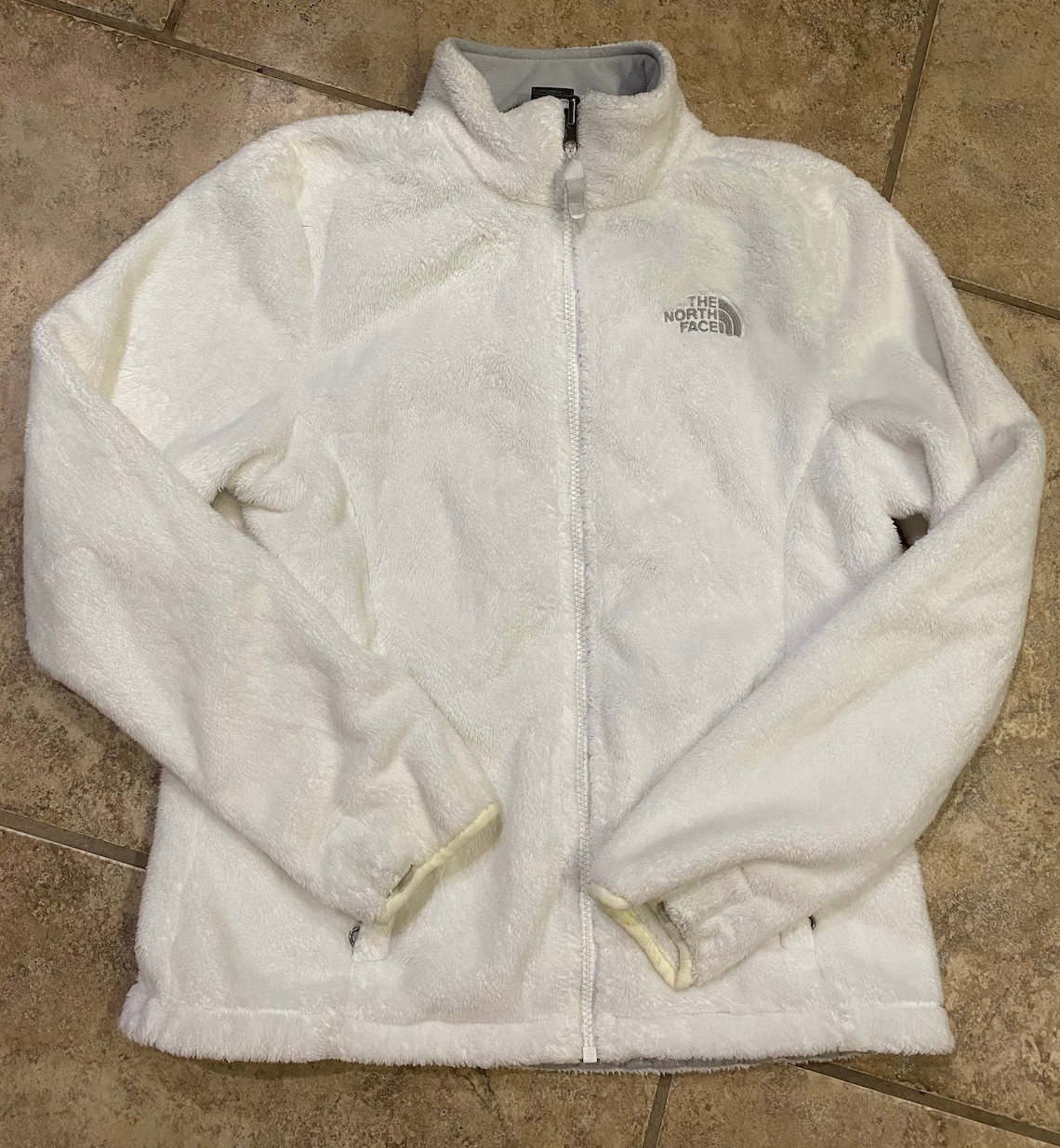 The North Face White Fleece Jacket Women's Size S small Etsy