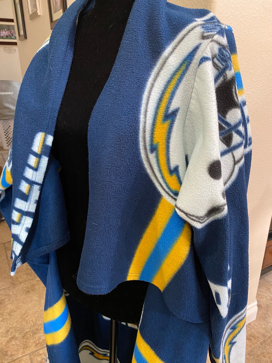 Chargers NFL Fleece Blanket Snuggie with Sleeves One Size Etsy