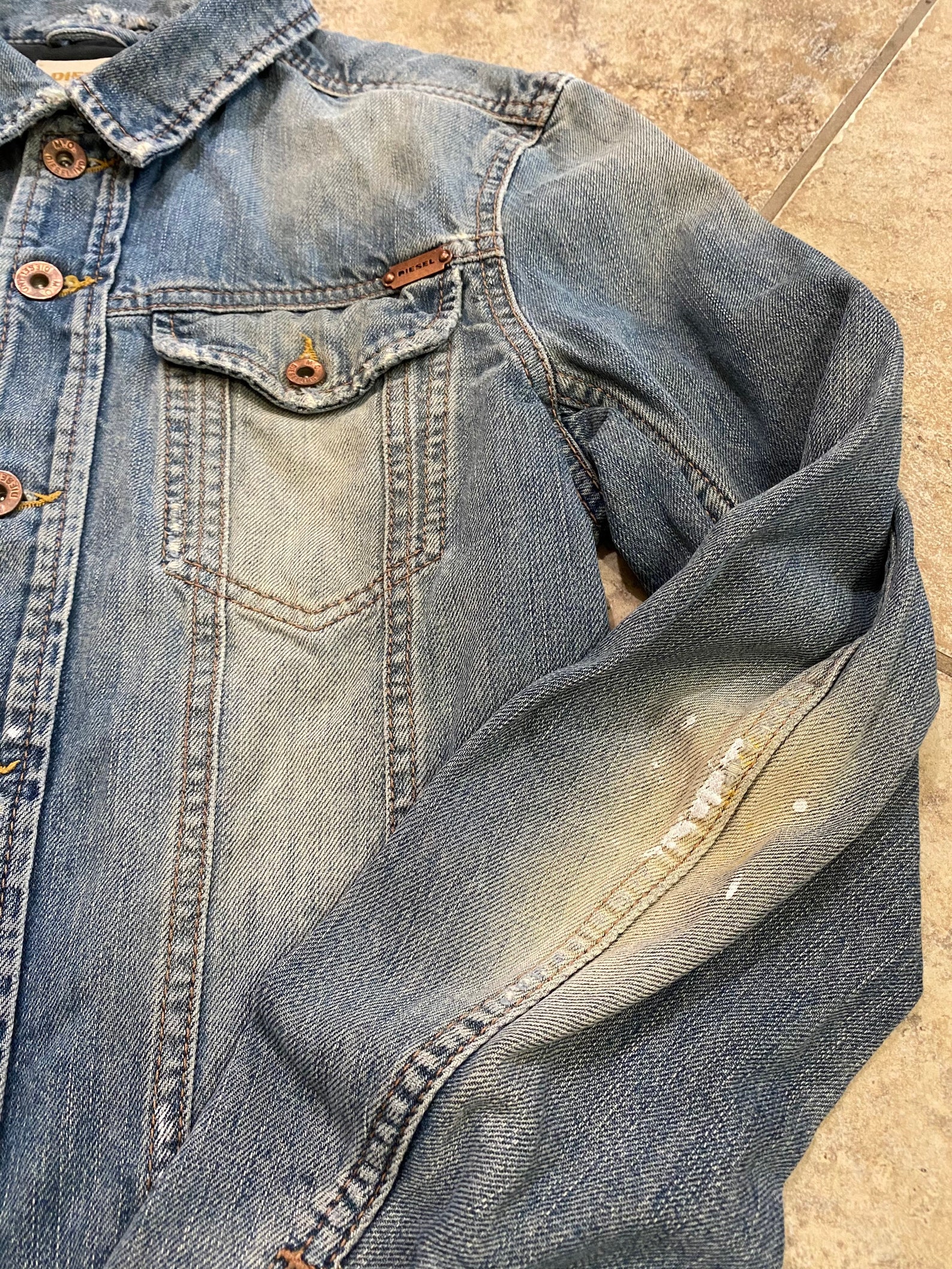 Vintage Diesel Jean Jacket RN93243 CA25594 Sz Medium M Etsy