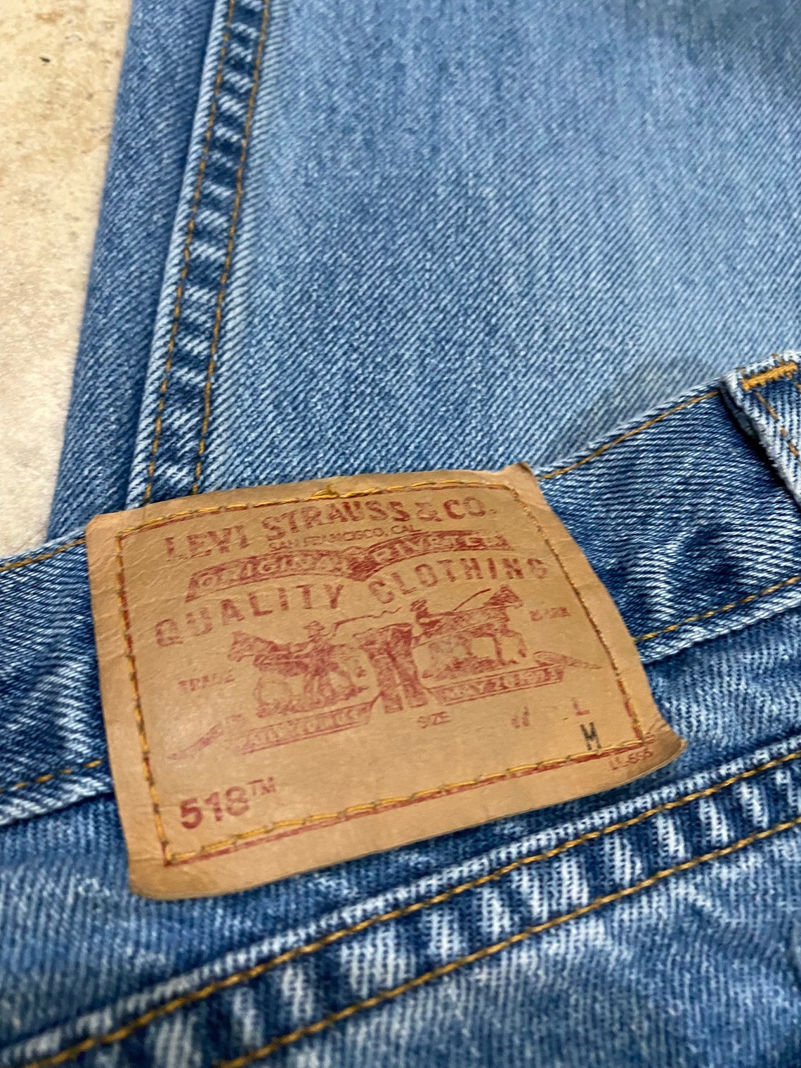 VTG 80s Levis 518 Superlow Bootcut size 13M Jr. Distressed USA | Etsy