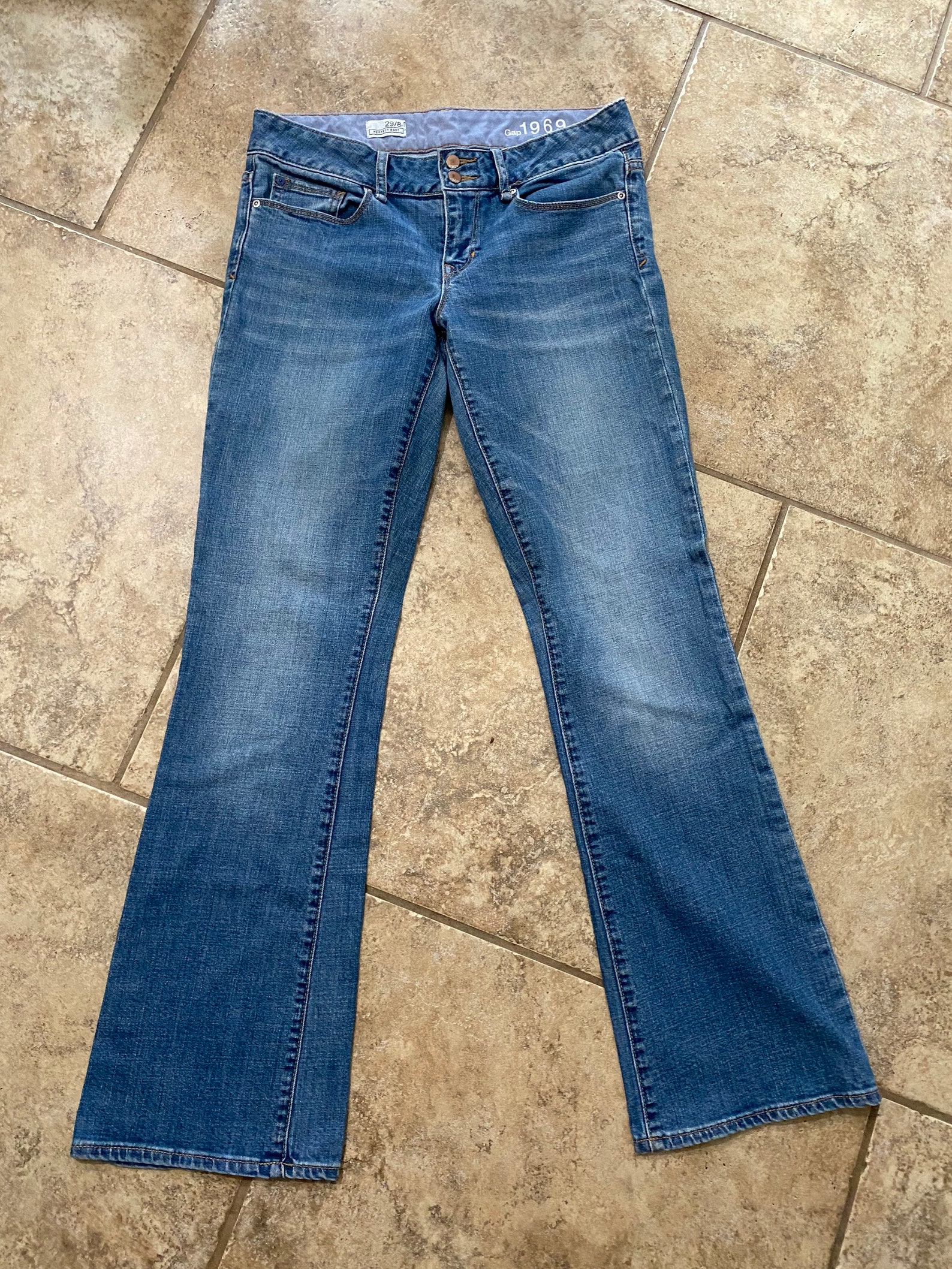 GAP 1969 Perfect Boot Cut Blue Jeans Womens Size 29 / 8r Etsy