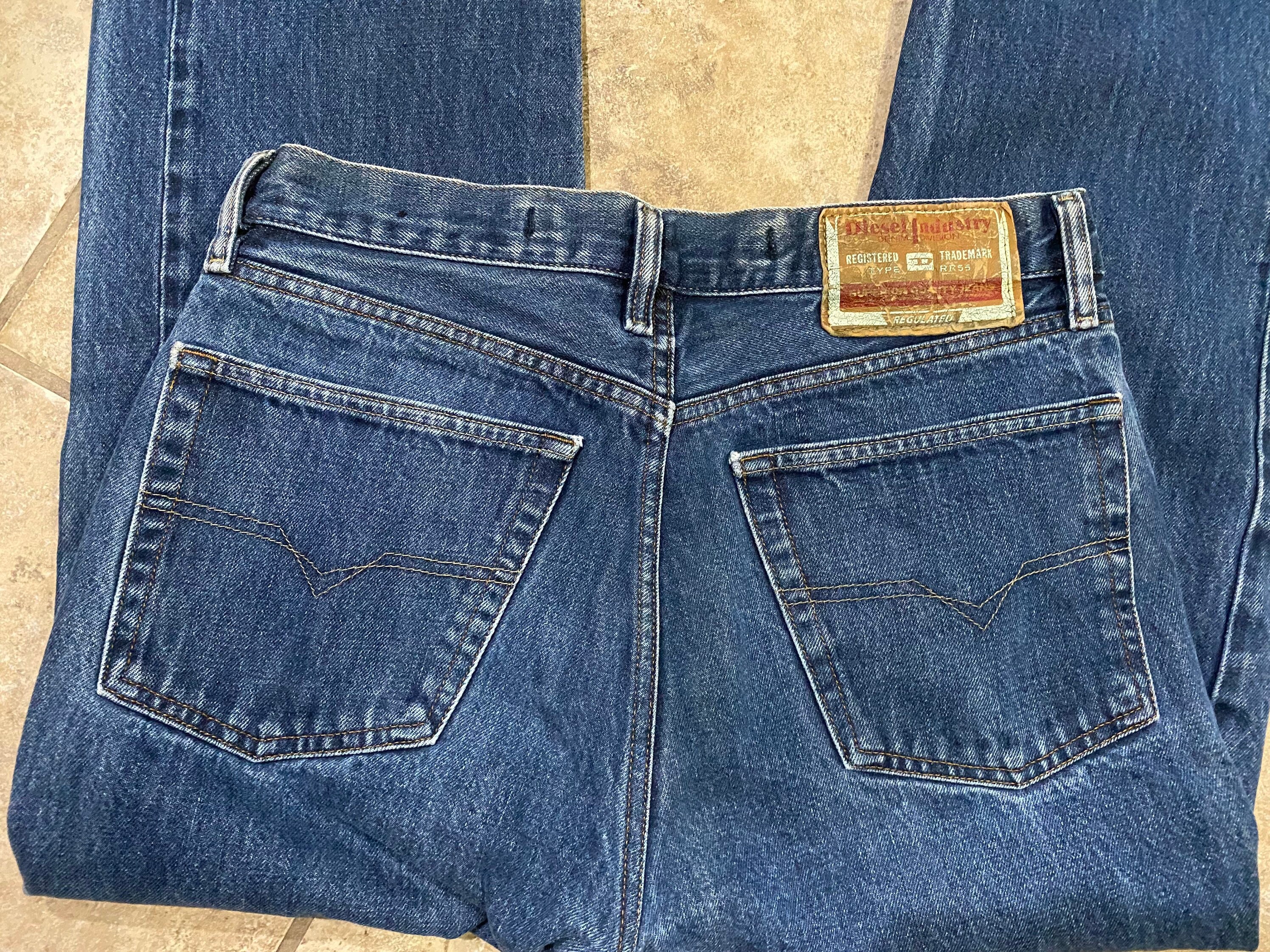 Diesel Industry Men's Jeans RR55 Straight Stretch Italy | Etsy India