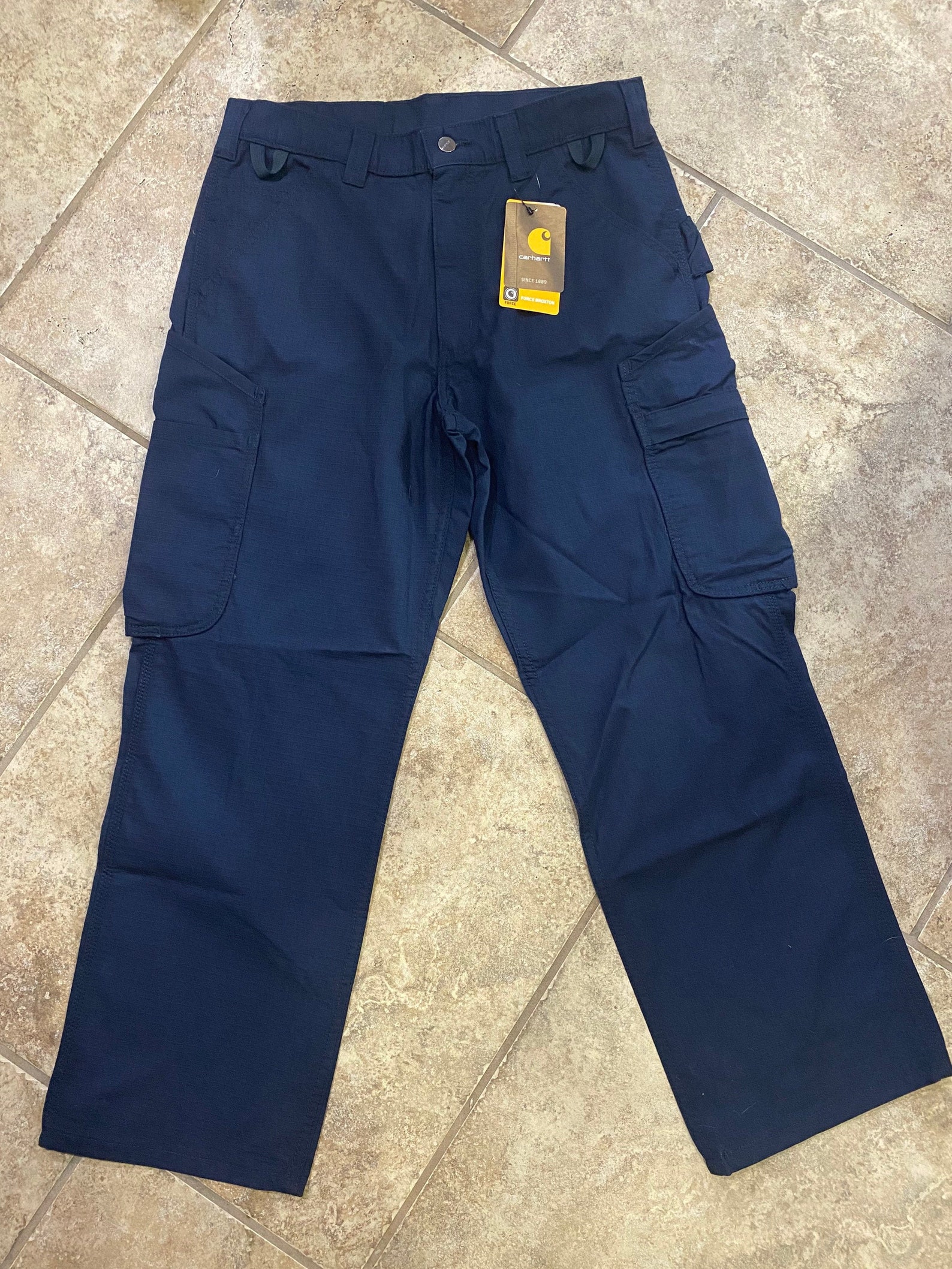 NWT Carhartt 103903 Loose Fit Force Broxton Cargo Navy Pant | Etsy