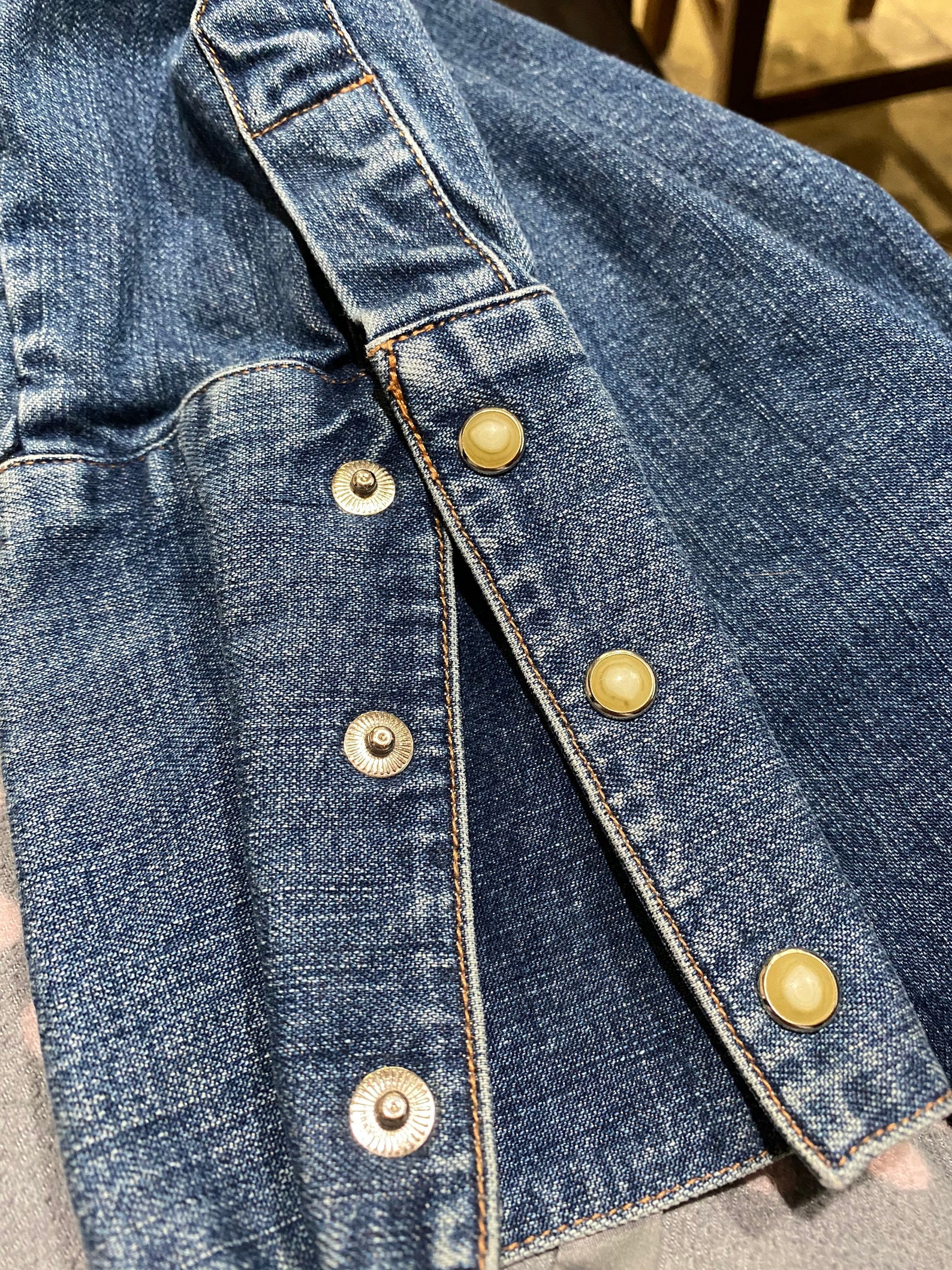 Vintage Wrangler Jean Jacket Button Up Pearl Snaps Cowboy Etsy