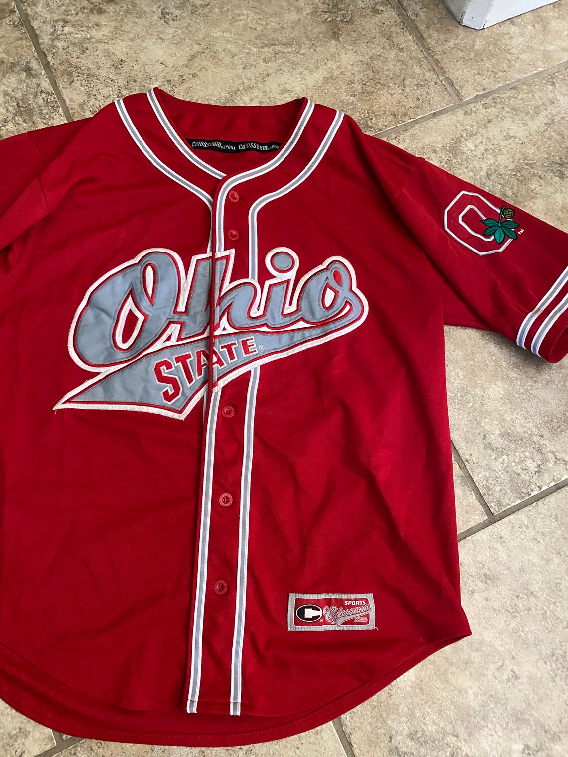 Ohio State Buckeyes Baseball Jersey Colosseum Stitched Etsy