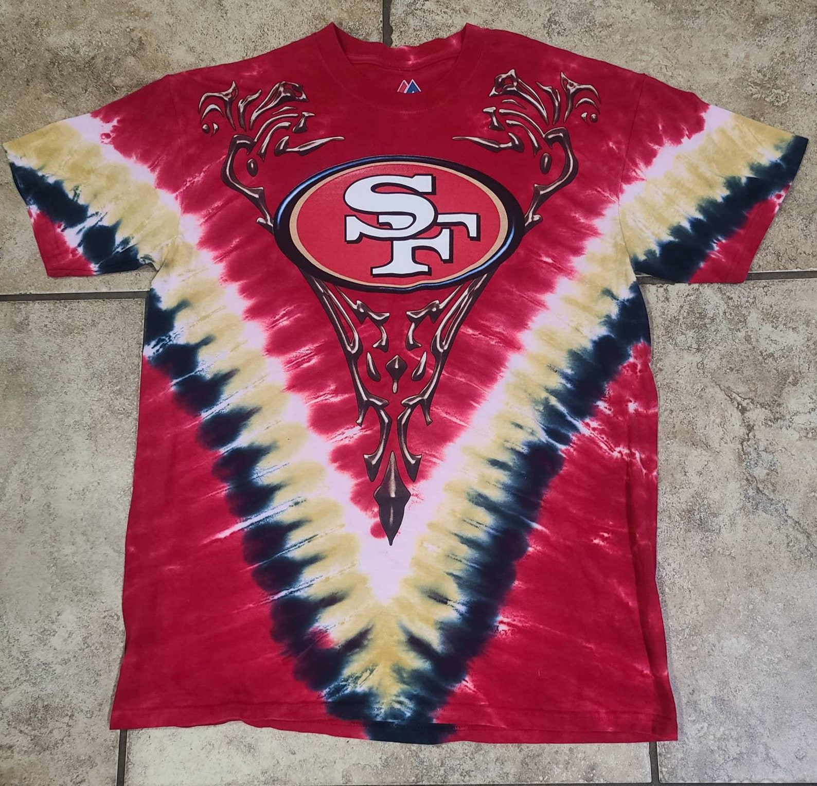 San Francisco 49er tie dye T-shirt Majestic Large | Etsy