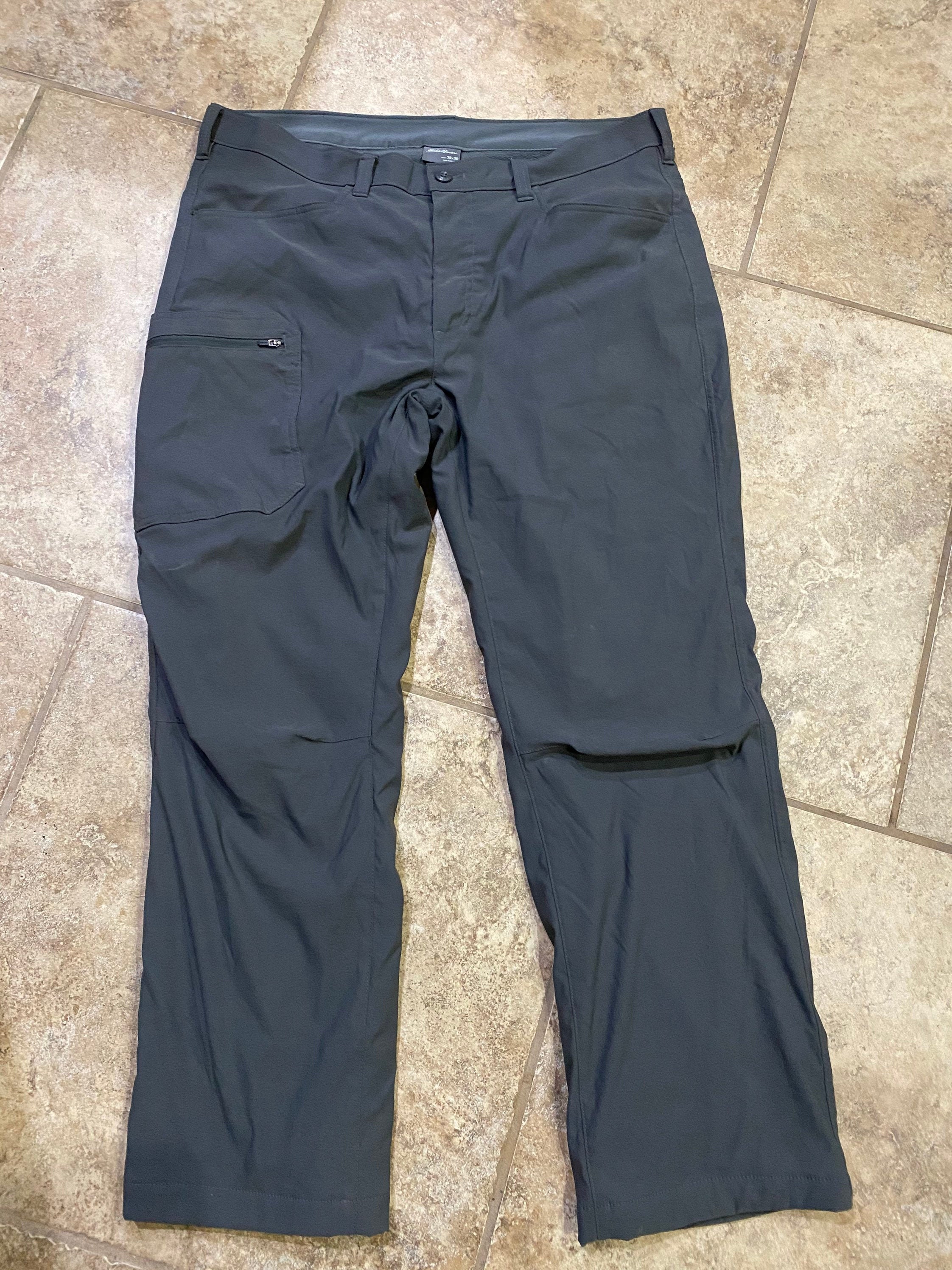 Eddie Bauer Men's Gray Outdoor Fleece lined pants 38 X 30 Etsy